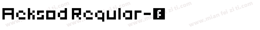 Aeksod Regular字体转换